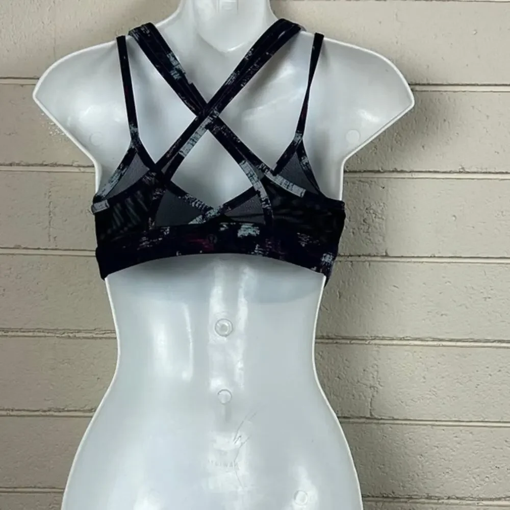 Lululemon Black Multicolor Sports Bra size 6